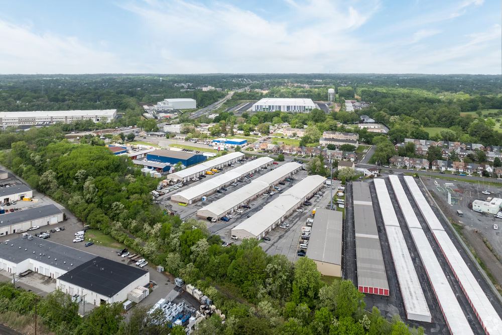 Wide exterior view of the warehouse buildings at 950 Ridge Rd, Claymont, Delaware